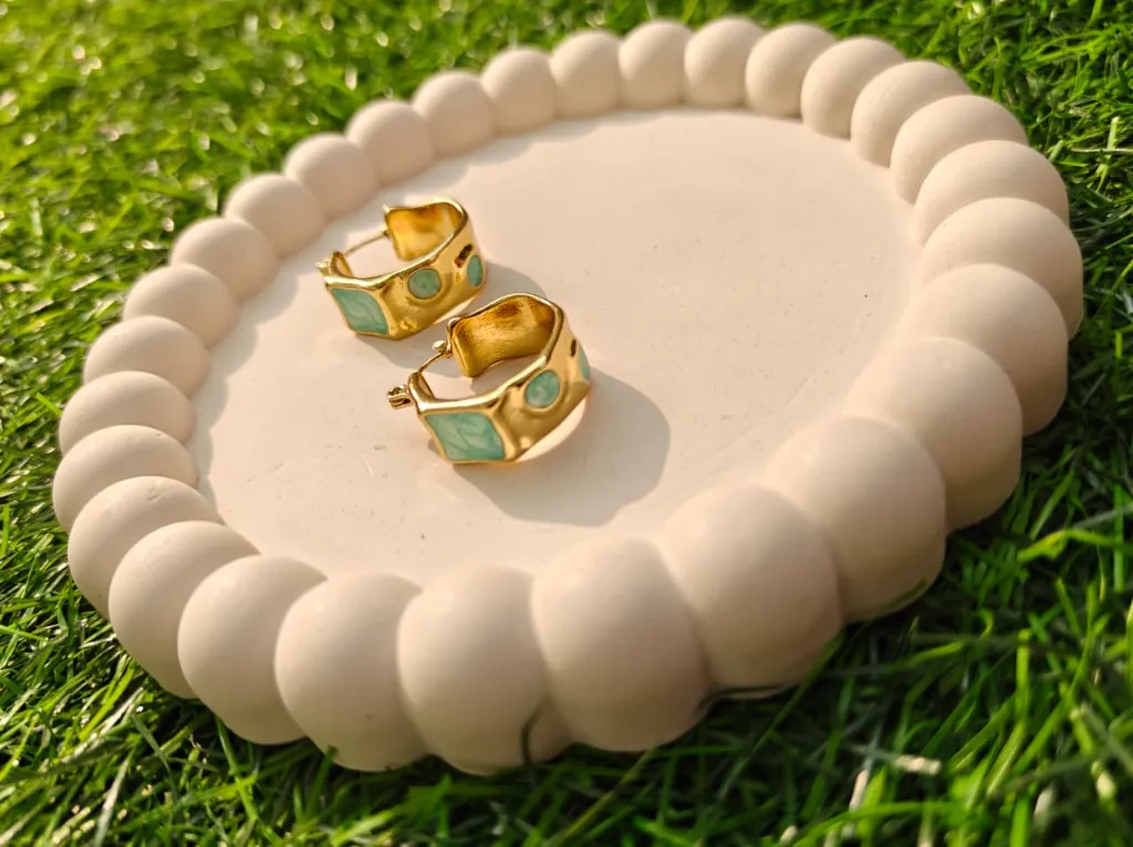 [AM-ER-00000121] Aqua Ring Earring