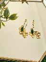 Bloom Drops Earrings - Green