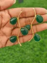 Vine Drops Earrings - Green