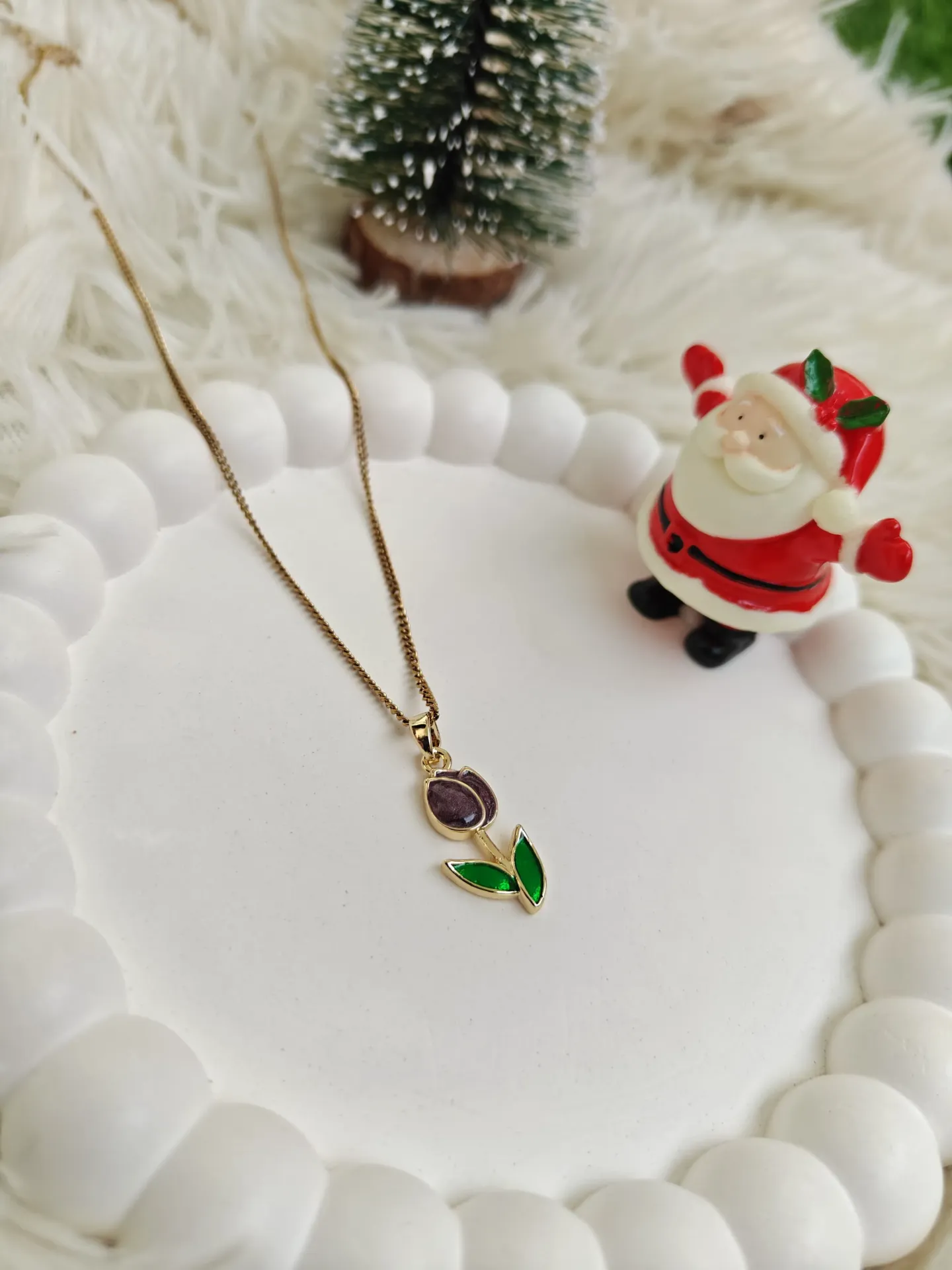 [AM-NL-00000146] Tulip Pendant - Purple