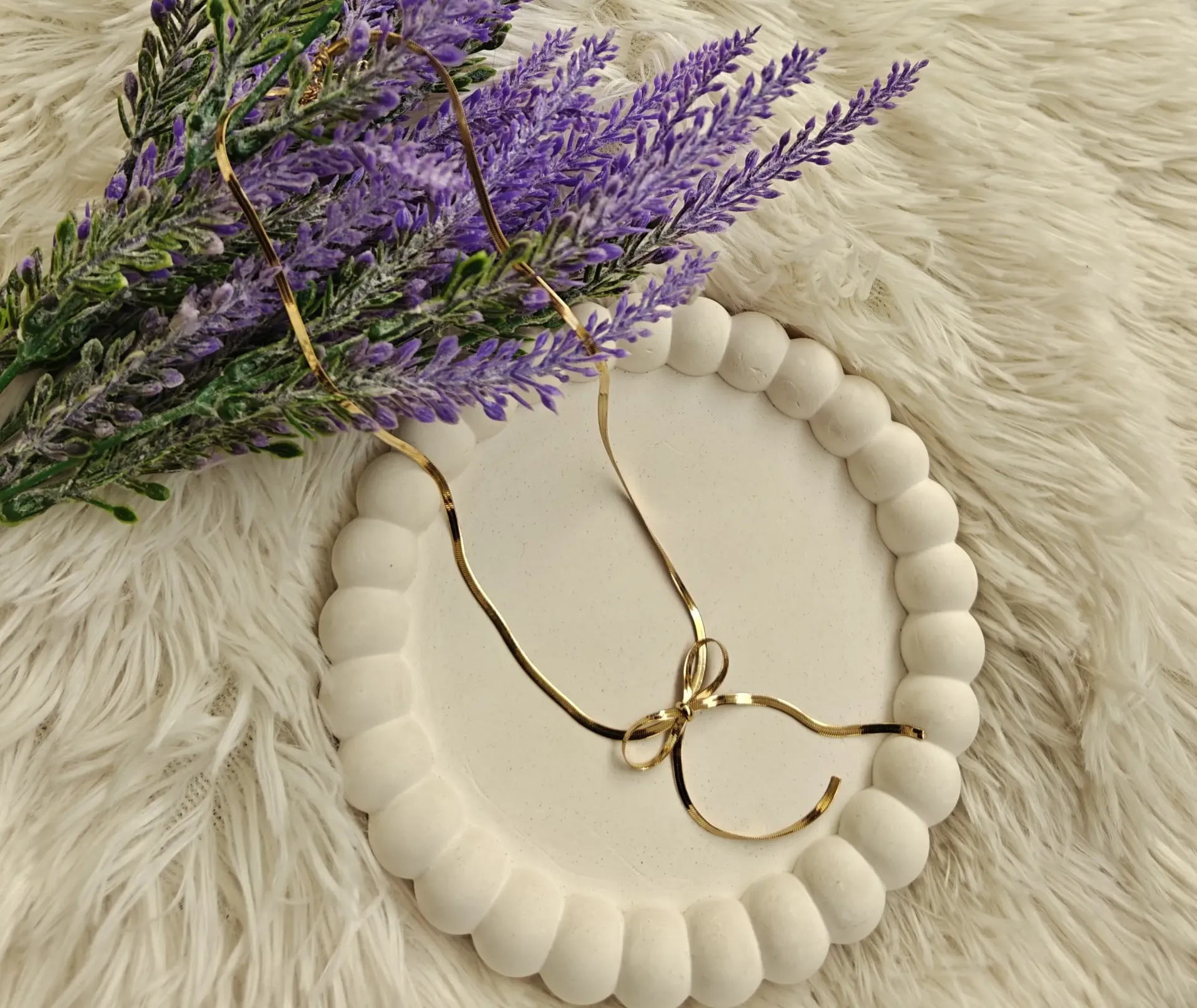 [AM-NL-00000181] Fine Bow - Snake Chain