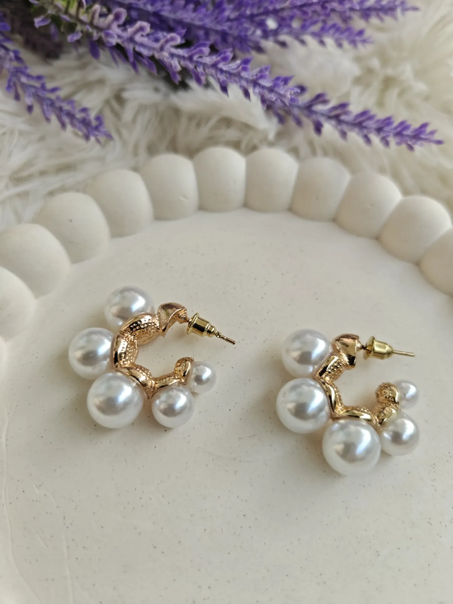 [AM-ER-00000187] Pearl Dominance Earrings