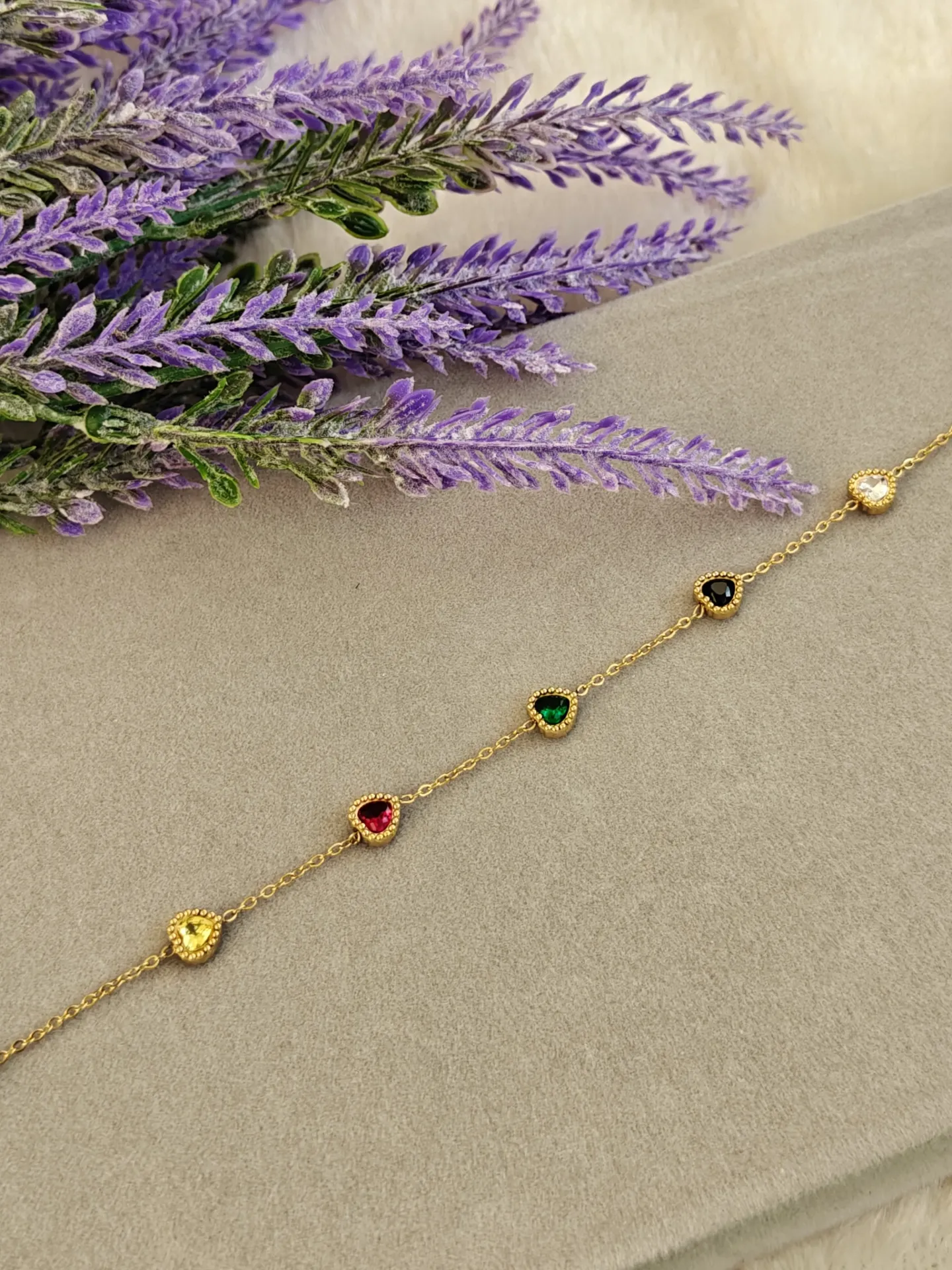 Intricate heart design Bracelet - Multi Colour