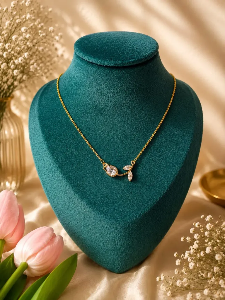 Viral Tulip Pendant chain- white
