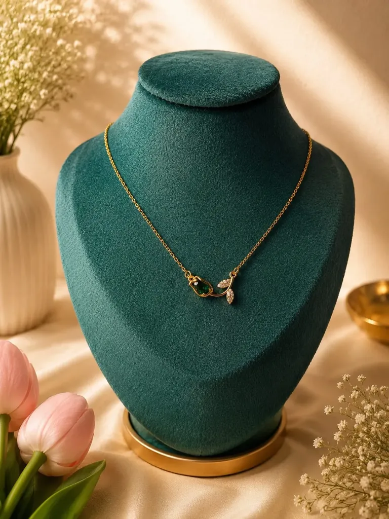 Viral Tulip Pendant chain- Green