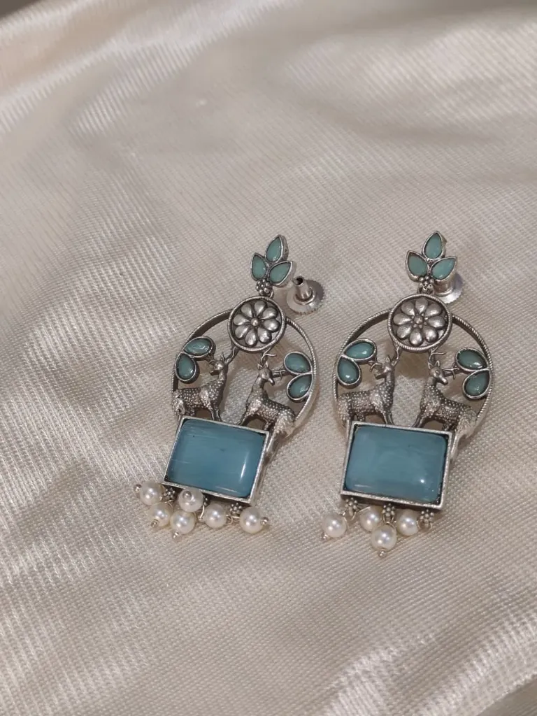 [AM-ER-0000066] Haveli Garden Elegance - Sky Blue