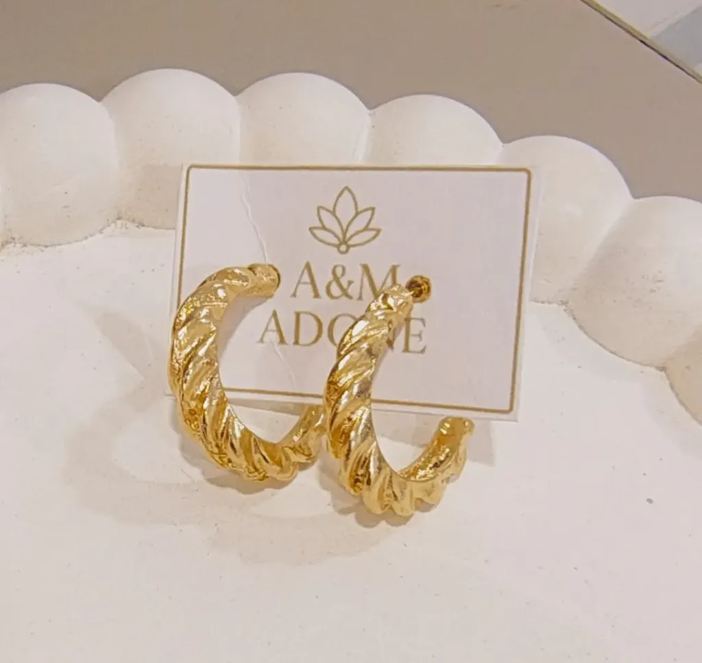 [AM-ER-00000103] Hoops - Royal Braids Earrings